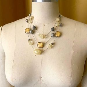 Chunky Layered Multi Toned Necklace